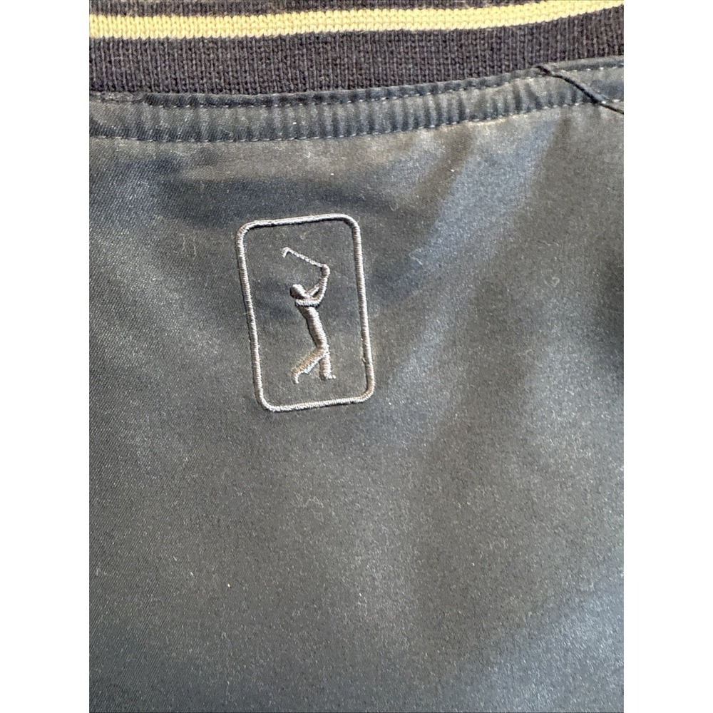 Golf PGA Tour Wind/Water Resistant Pullovr V Neck Men Med Removable Sleeves Navy - Picture 7 of 7